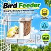 Transparent Automatic Bird Feeder Splash-Proof Bird Bath Hanging Cage Feeder Small Pet Birds