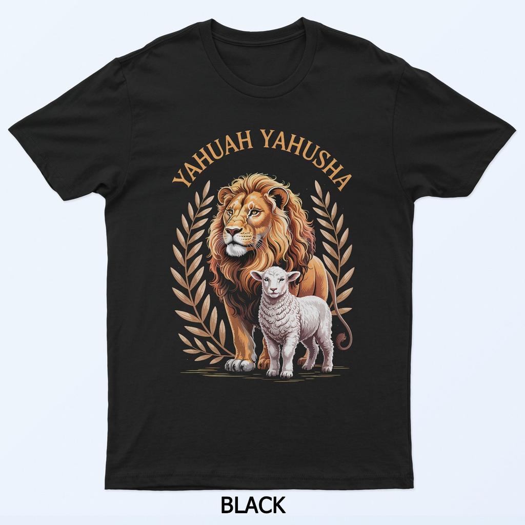 Leeuw van Juda en Lam Yahuah Yahusha T-shirt