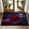 Atletico Madrid Design Crystal Velvet Rug Soft Decorative Mat for Bedroom Entrance