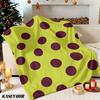 Lime Wine Dots Winter Summer Flannel Blanket Throw Fleece Soft Fuzzy Plush Cozy Fleece Blankets for Sofa Ideal Gifts