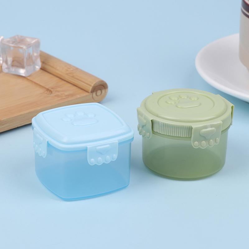 1ks mini kulaté čtvercové lahve kečup koření omáčka lahvička medovo-hořčičný salátový dresink kuchyňská nádoba na bento omáčku