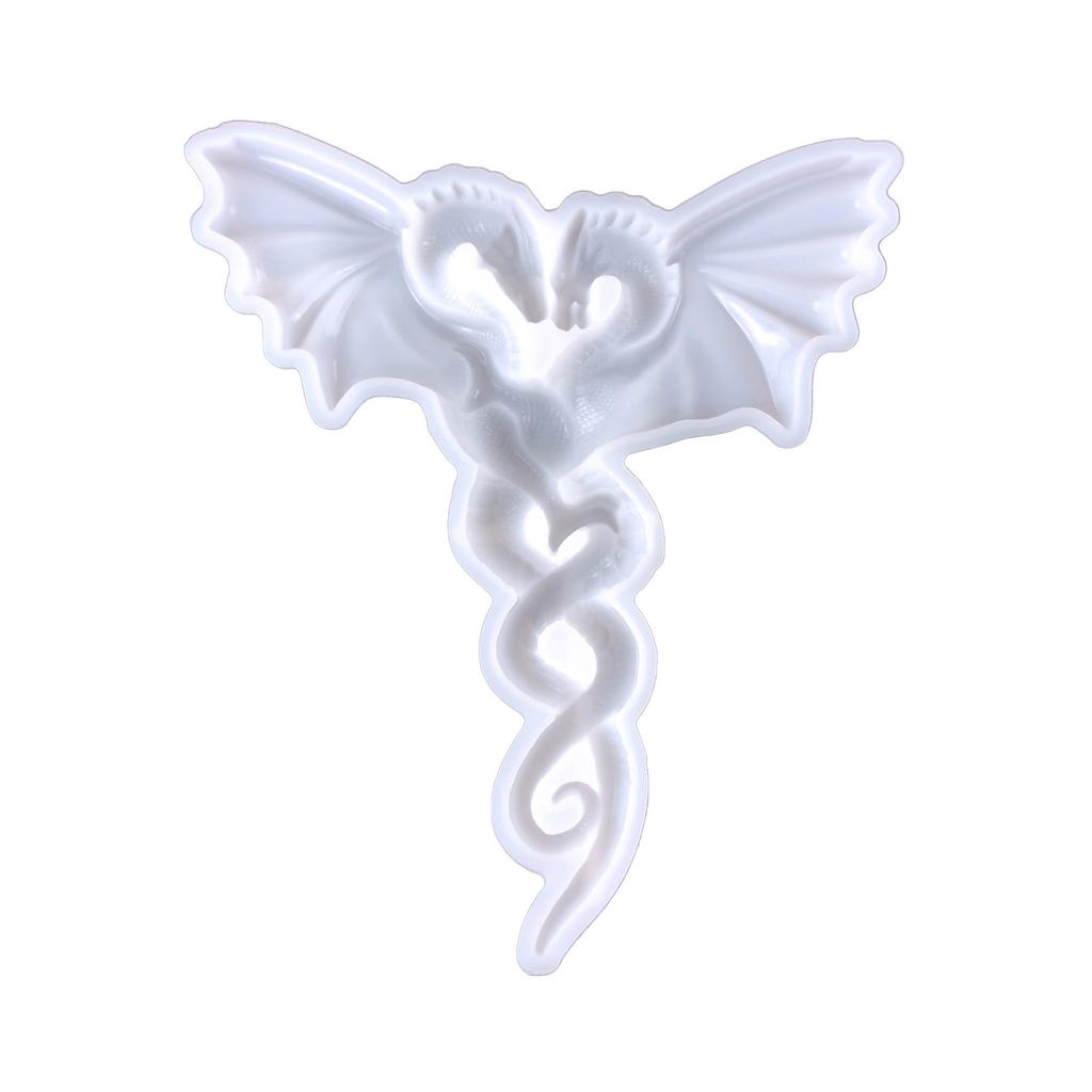Stereo Wall Hanging Silicone Mould Valentines Two Dragon Decor Mold DIY Desktop Ornaments Pendant Epoxy Resin Mold