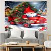 Christmas-Santa-Claus Print Tapestry, Backdrop, Easy Setup, Ideal for Bedroom, Office & Living Room, with Aesthetic Wall Hanging Decor.