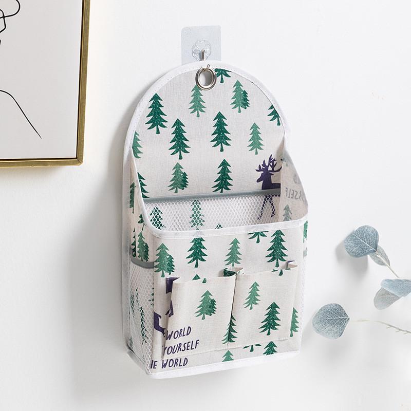 Cotton Linen Wall Hanging Storage Bag For Dorm Room Organization With Multipurpose Use