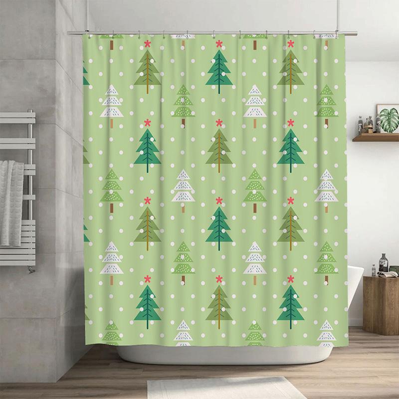 

Tu Shower Curtain Botanical Greenery Pattern Bathroom Decor Farmhouse Nature Leafy Backdrop Waterproof Fabric Showerliner W60H190(CM)-1 Pcs