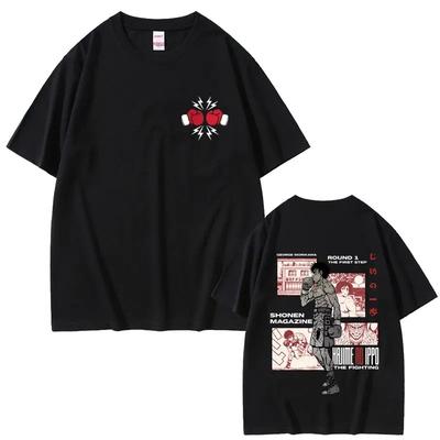 Anime Hajime No Ippo TShirt Makunouchi Takamura KGB TShirt Kamogawa Boxing Gym TShirt Unisex Fashion Loose Streetwear
