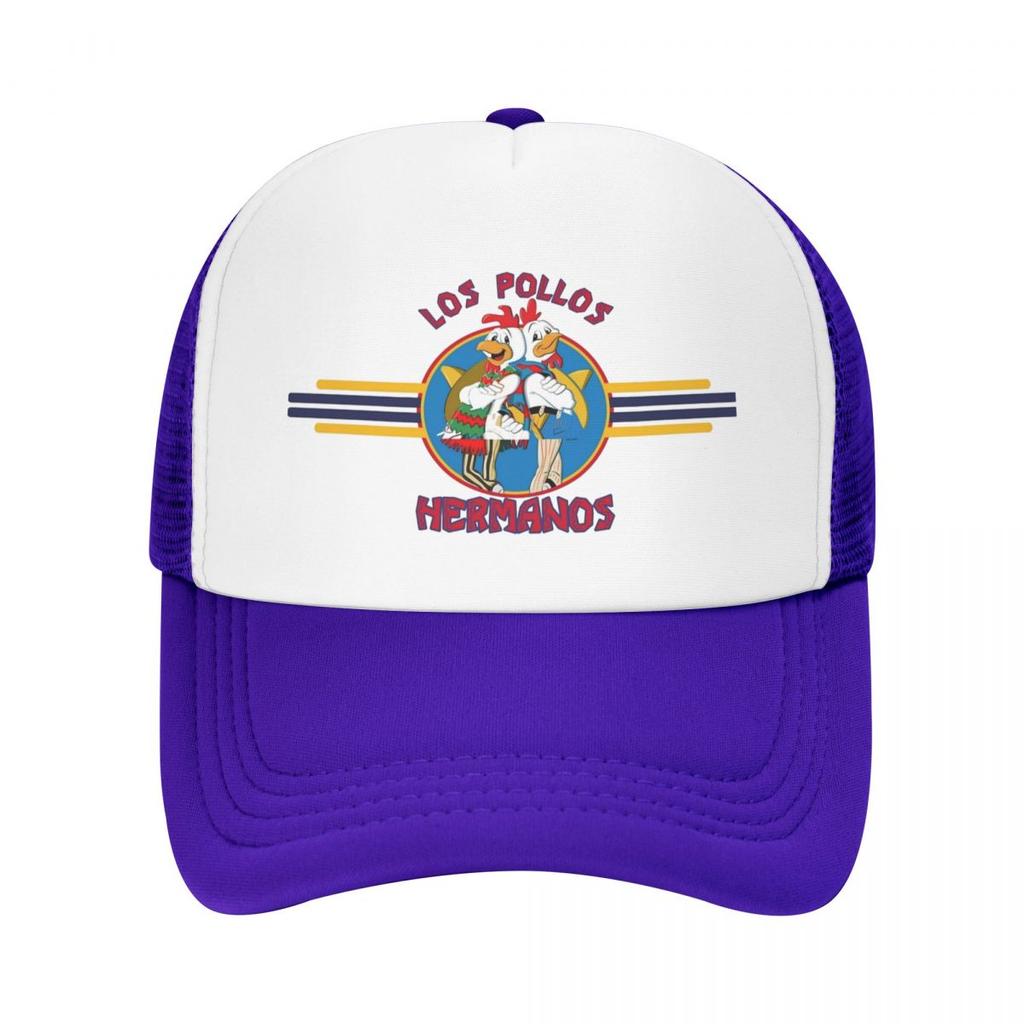 Los Pollos HerUnisexos Breaking Bad Trucker Hats Unisex Women Sport Dad Hat Sun Caps Breathable Polyester Mesh Baseball Cap Summer