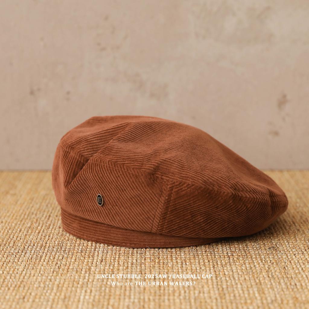 Autumn and Winter Corduroy Beret Women's Korean Retro All Match Face Showing Little Painter Hat Literary and Artistic Temperament Beret Hat