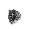 Vintage Stainless Steel Men's Ring Solid Punk St. Michael's Angel Dragon Slayer Ring