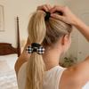 6Pcs Hair Ropes Braided Design Faux Pearls Bow Decor Hair Ties Soft