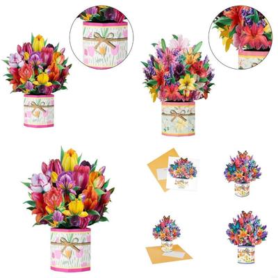 Bunte Schmetterlingsfestkarten Glückliche Muttertagskarten für DIY-Geschenknachricht X3UC