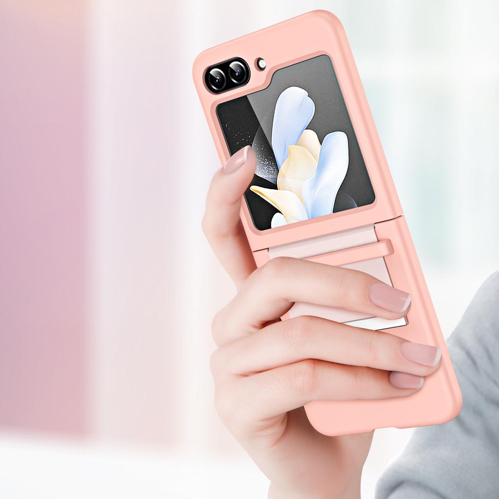 For Samsung Galaxy Z Flip6 5G/Z Flip5 5G Hard PC Phone Case Retractable Strap Hinge Protection Phone Cover