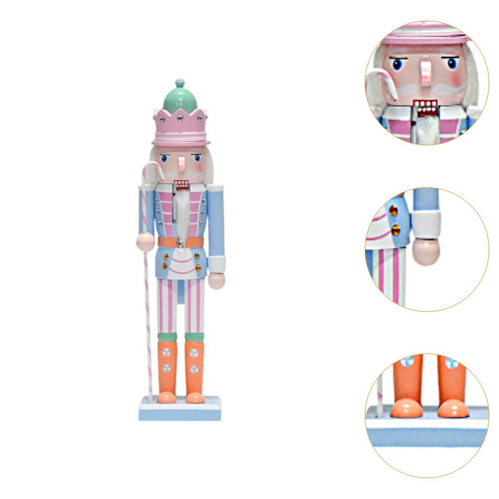 Wooden Nutcracker Ornament,Desktop Decoration,Kids Toy, Holiday Present Christmas Doll Nutcracker Crafts for Home Christmas