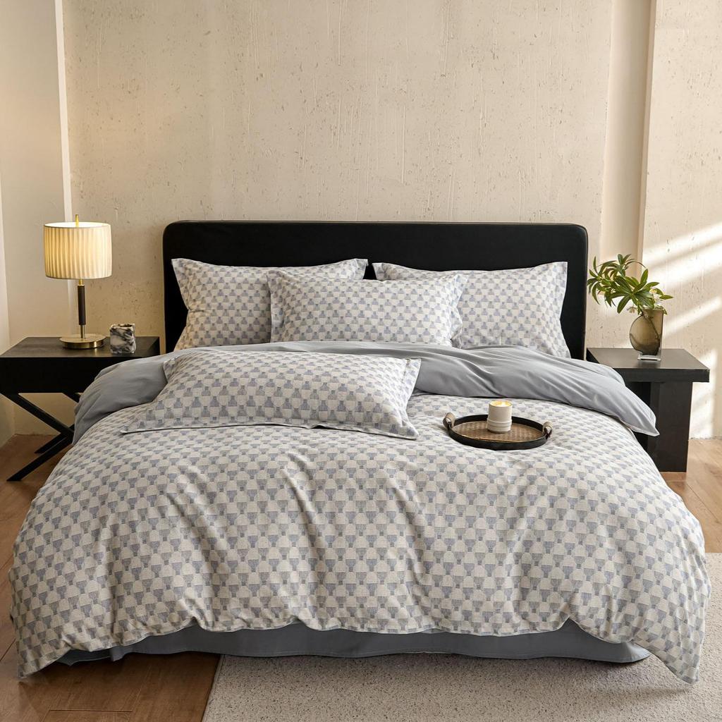 New Cotton Ceramic-Brushed Digital Print 4-Piece Eco Bedding Set for Autumn & Winter