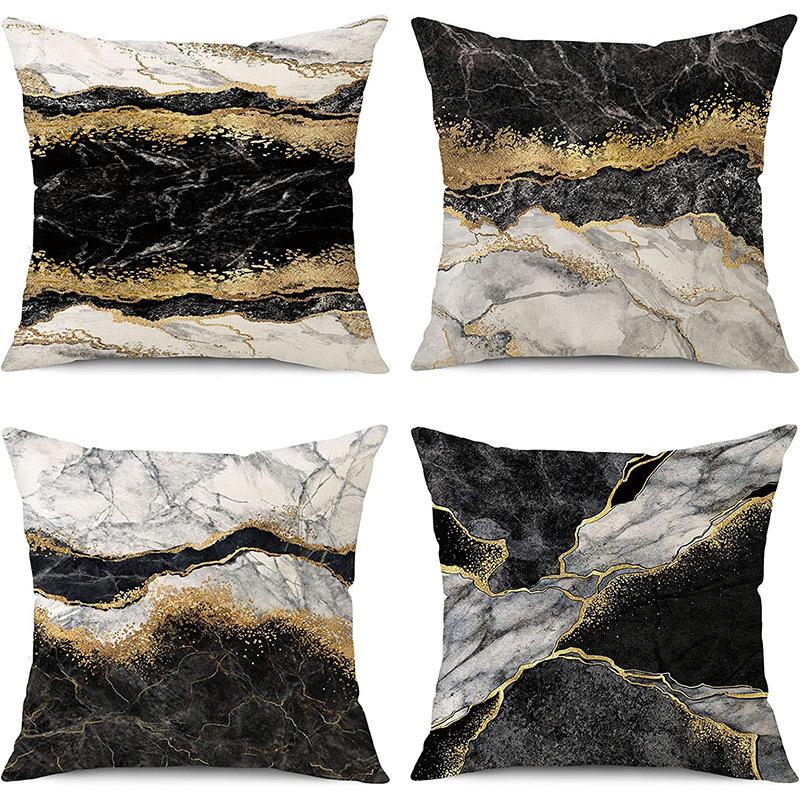 New Summer Hot-selling Light Luxury Series Simple Marble Sofa Bedside Cushion Pillow Cover