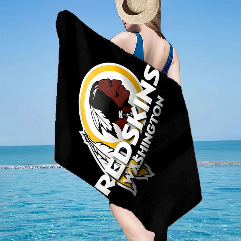 Washington Redskins Microfiber Beach Towel, Lightweight And Quick-Dry, for Summer Travel, Beach Essential, Swimming Pool