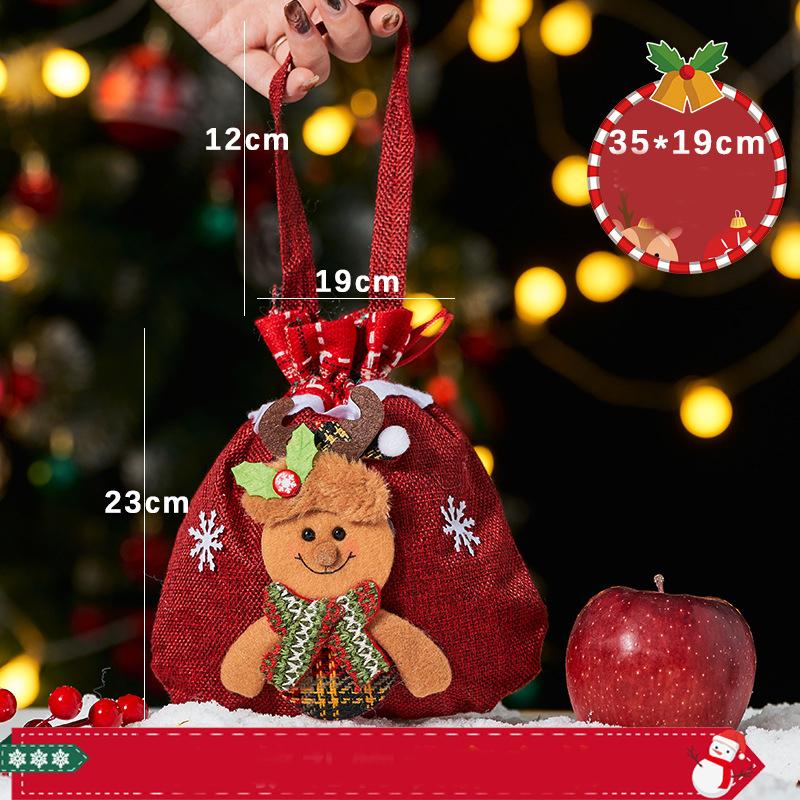 Christmas Gift Bag Santa Claus Reindeer Candy Bag Christmas Eve Apple Bag Christmas Decoration