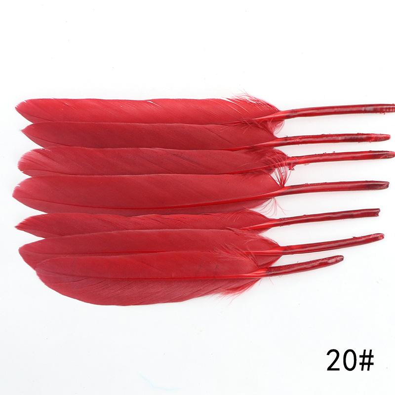 20Pcs Goose And Duck Feather Small Straight Knife 12Cm High Quality Color Diy Jewelry Material Accessories Real Hair