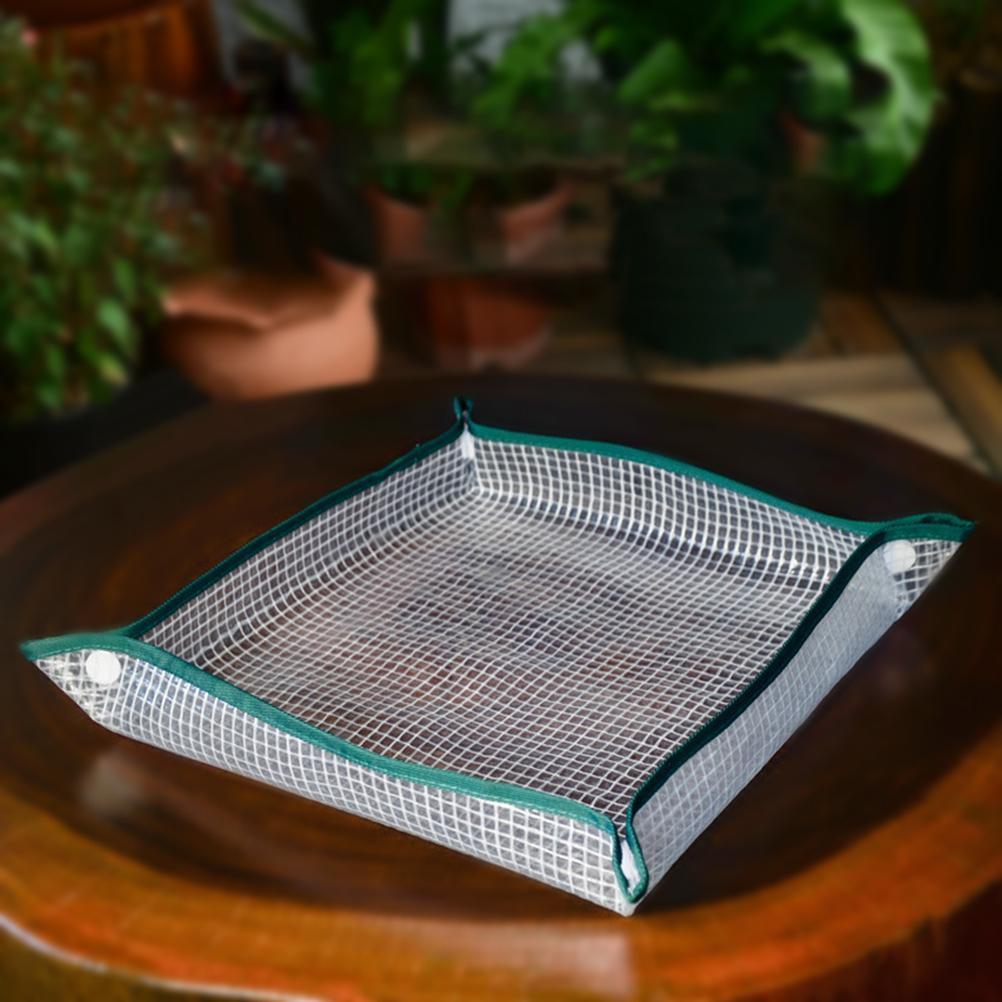 Repotting Mat Potting Planting Mat Reusable Portable Waterproof Transparent Mesh Flower Cushion for