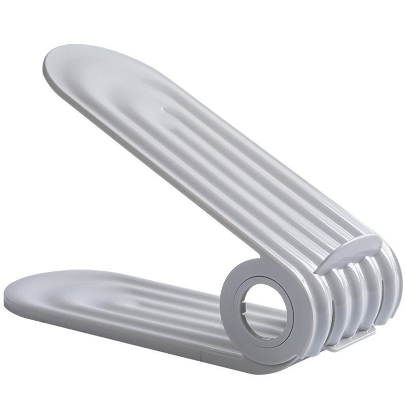 Space-Saving Double-Layer Shoe and Slipper Storage Box with Layered Partition for Home Decoration