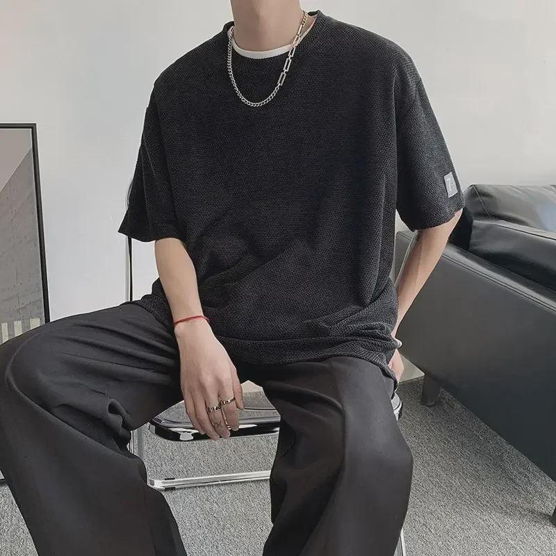 Men's Stylish Hollow Short-Sleeved T-Shirt - High-End Summer Wear