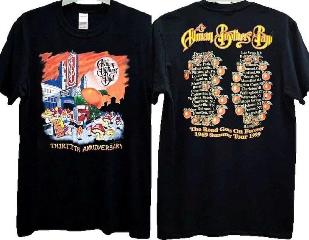 Allman Brothers Band Vintage 90’s Rock Tour T-shirt concert 1998 4XL