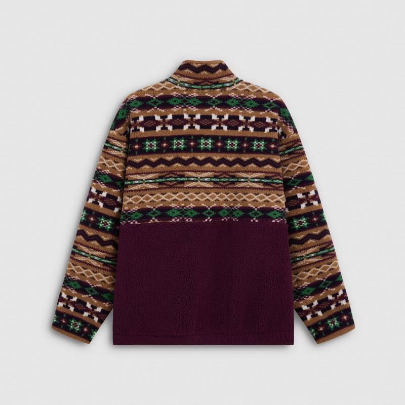 Gap Unisex Fair Isle Jacquard Fleece Stand-Collar Jacket