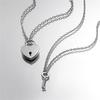 Couple Matching Heart Lock Key Pendant Necklace Love Gift For Men And Women