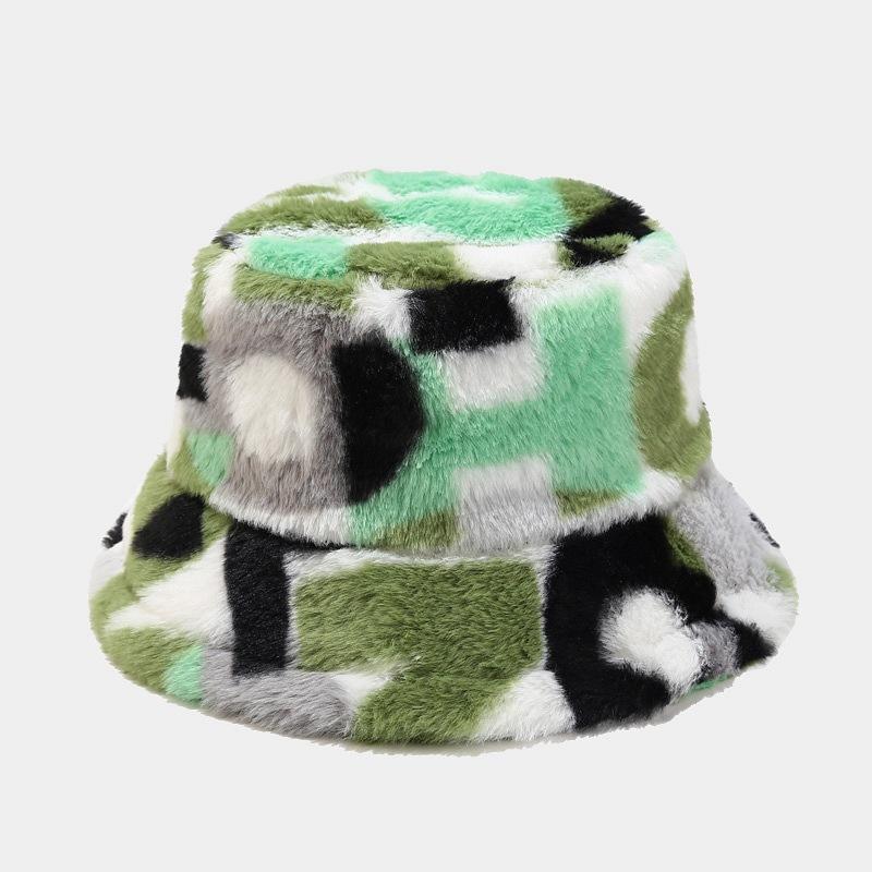European and American Creative Hats for Women, Autumn and Winter New Colorful Numbered Print Bucket Hats, Versatile and Fashionable Outdoor Outing Pot