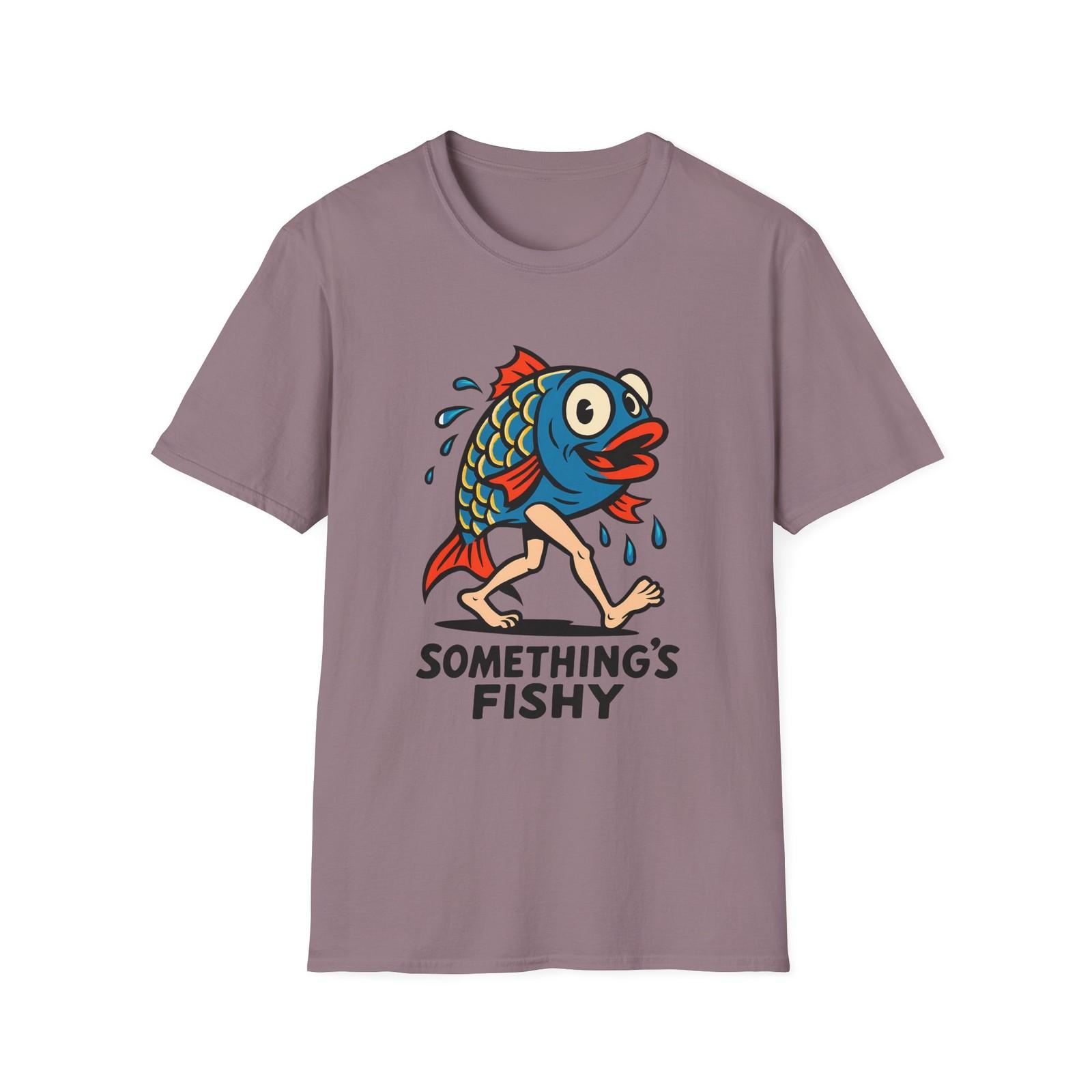 Unisex Softstyle T-Shirt Mens Womens Tees Top Pop Art Fish Human Legs Funny Cartoon Graphic S