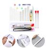 Long Straight Beading Needle and Big Eye Beading Needle Set with Needle Bottle, Thimble, Threader for Jewelry Making