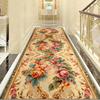 European Style Luxury Long Corridor Carpet Decoration Home Villa Stairs Passageway Runner Rug Customizable Living Room Aisle Mat