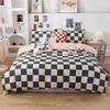 Four Seasons Bedding Set 4pcs Brushed Bedclothes Household Student Printed Bed Sheet Duvet Cover Pillowcases for King Queen Beds