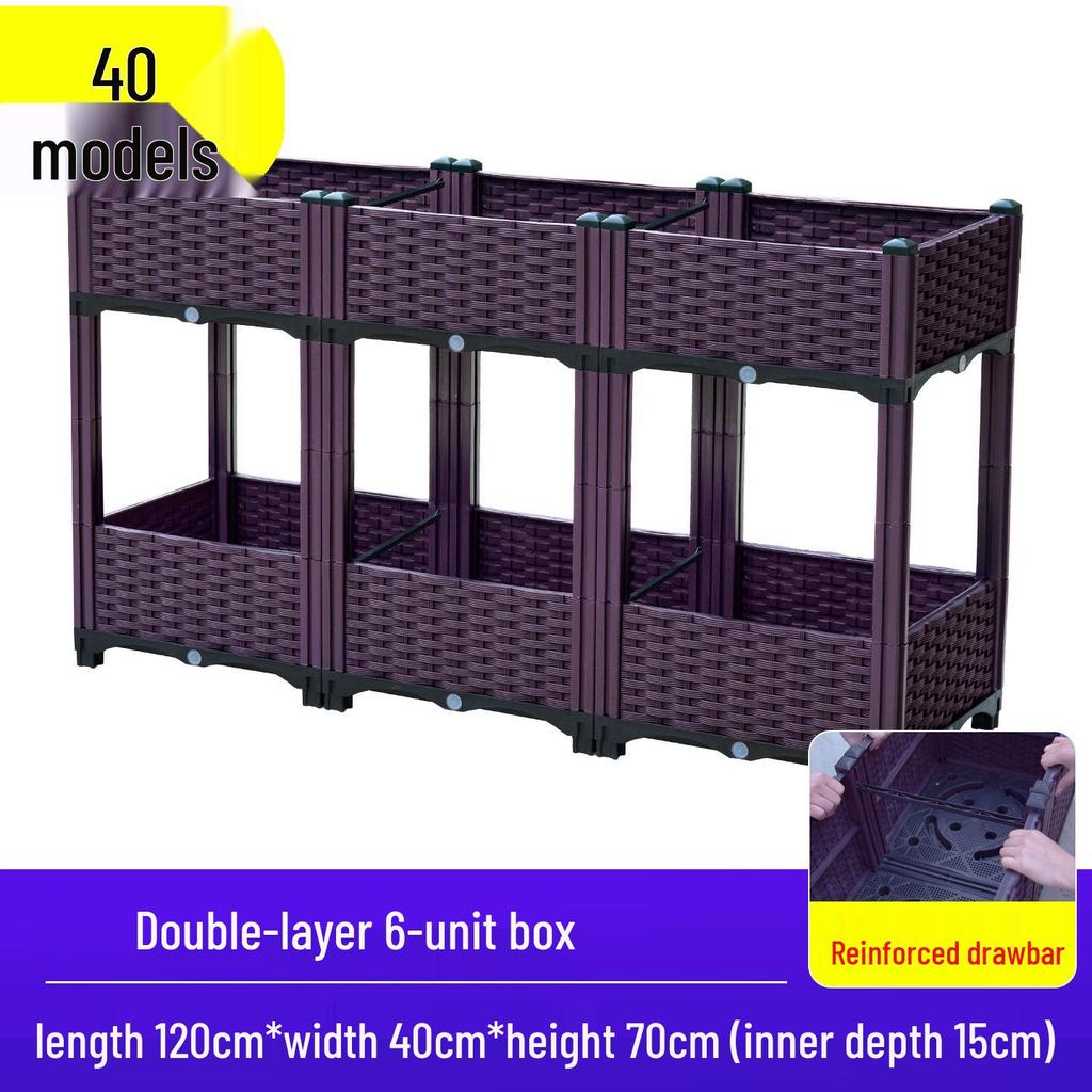 Large Outdoor Plastic Elevated Vegetable Planter Box for Balcony Gardening