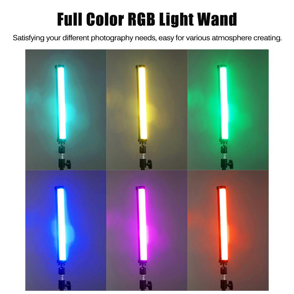 NiceFoto TC-210RGB RGB LED Full Color Light Tube Portable Fill Light Wand Stick with Bi-Color Temperature 2500K-9900K Stepless D