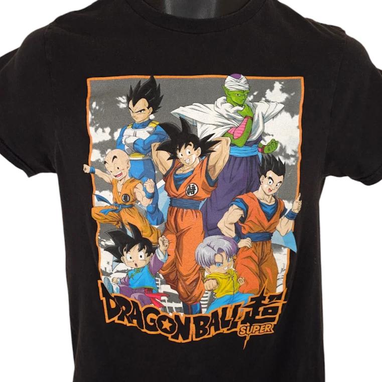 

Dragon Ball Super 100% Cotton T-shirt Mens Tees Top Mens Size Small Black Japanese Manga Series Anime L