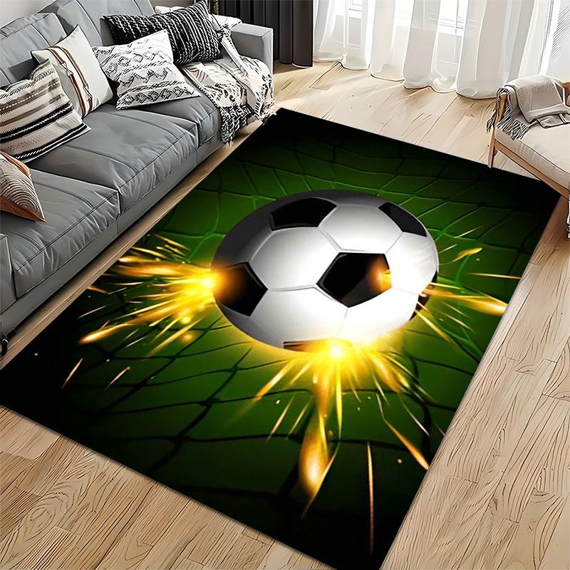 Soccer Ball Goal Spark Design suitable as a non-slip mat for the living room or bedroom sofa