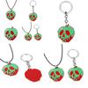 Halloween Horror Apple Pendant Necklace With Alloy Material For Costume Wear And Gift