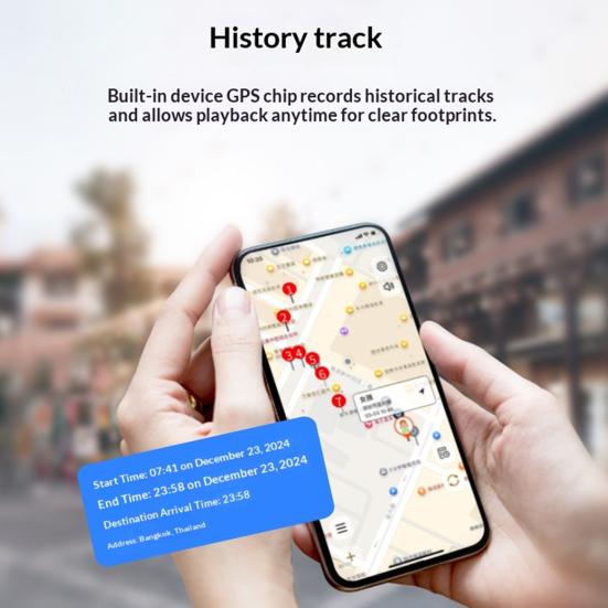 Smart GPS Tracker for Dogs Waterproof Lightweight Pet Tracker with Real-Time Positioning Smart Alarm Remote Bell No Subscription Free App Attachment