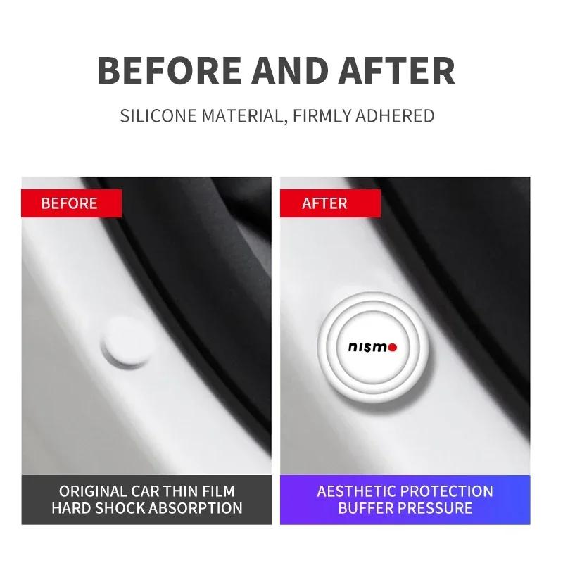 1/2/4pcs Luminous Car Door Shockproof Pads Anti-collision Pad For Nissan Nismo Note Armada Pulsar Pathfinder X-Trail Qashqai