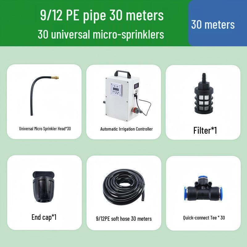 Solar-Powered Automatic Plant Watering System with Drip Irrigation and Sprinkler for Gardens