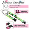 Martingale Dog Collars with Stainless Steel Chain, Reflective No Pull Walking Training Collar with Quick Release Buckle, Adjustable Slip Chain Nylon