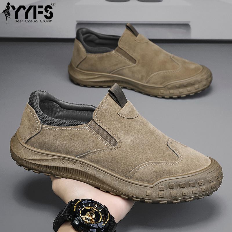 Men Casual Shoes Sports Comfortable Slip-On Flat Sneakers Fashion Street Trendy Breathable Plus Size Driving Shoes