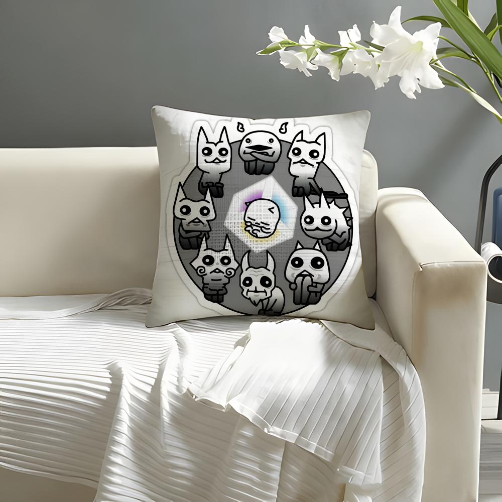 BBattle Cats Anime Kissenbezug Natürliche Leinen Bio-Stoff Doppelseitiger Druck Sofa Heimdekoration Kissenbezug