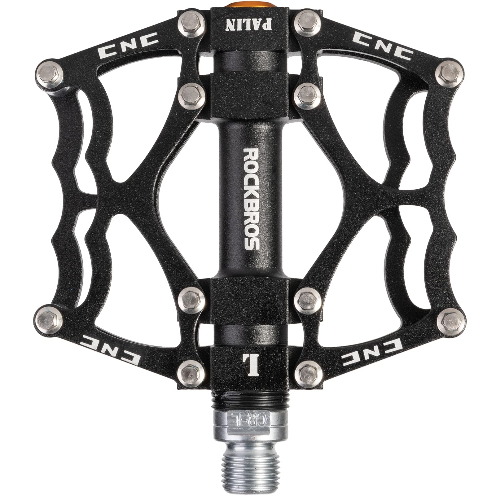 

ROCKBROS Bicycle Pedal Cross Bike Pedal MTB Aluminum Alloy Lightweight Bearing Anti-Slip 9/16 (Black) [Item] чёрный