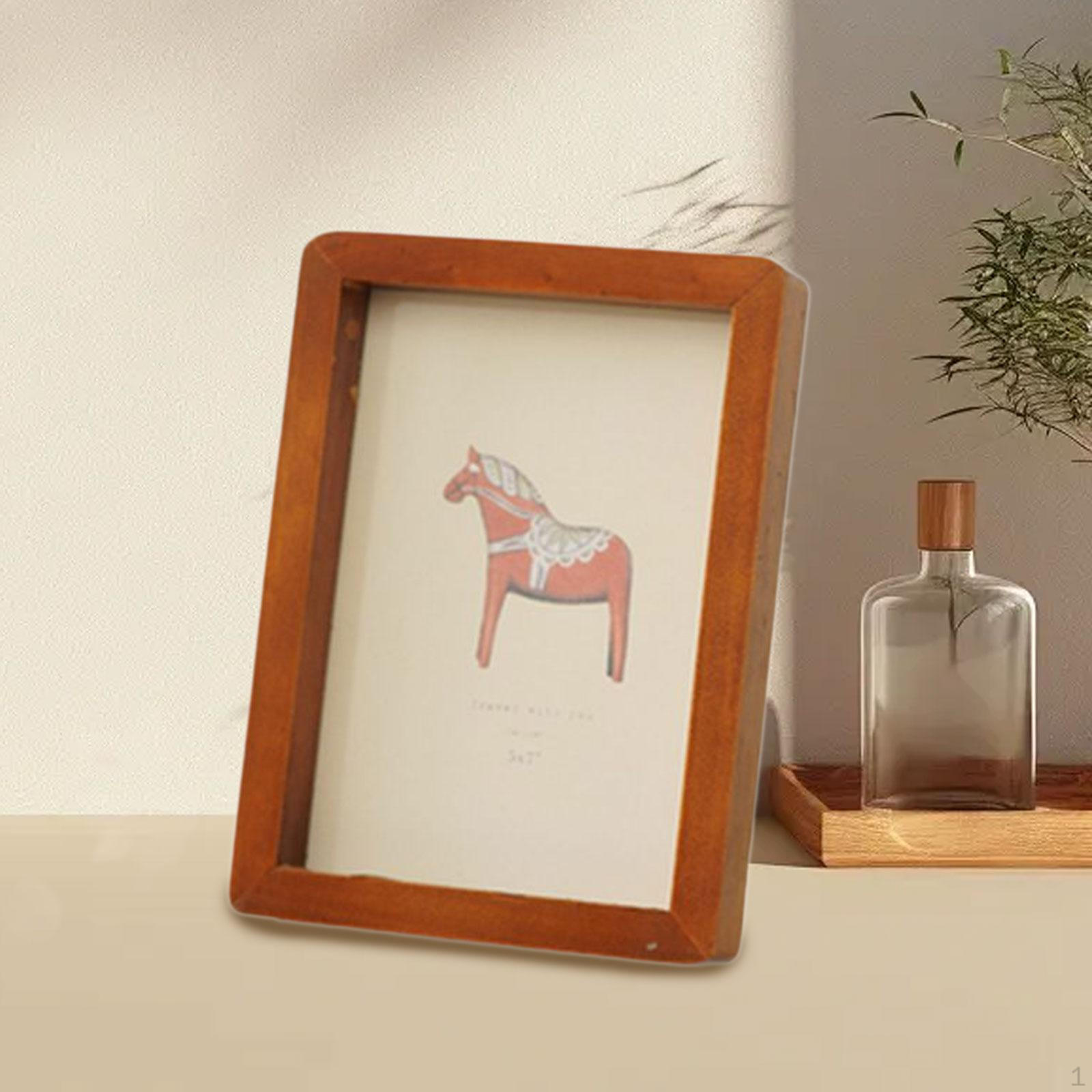 

Деревянная фоторамка для рабочего стола, элегантная декоративная картина для учебы 15x2.5x20 cm