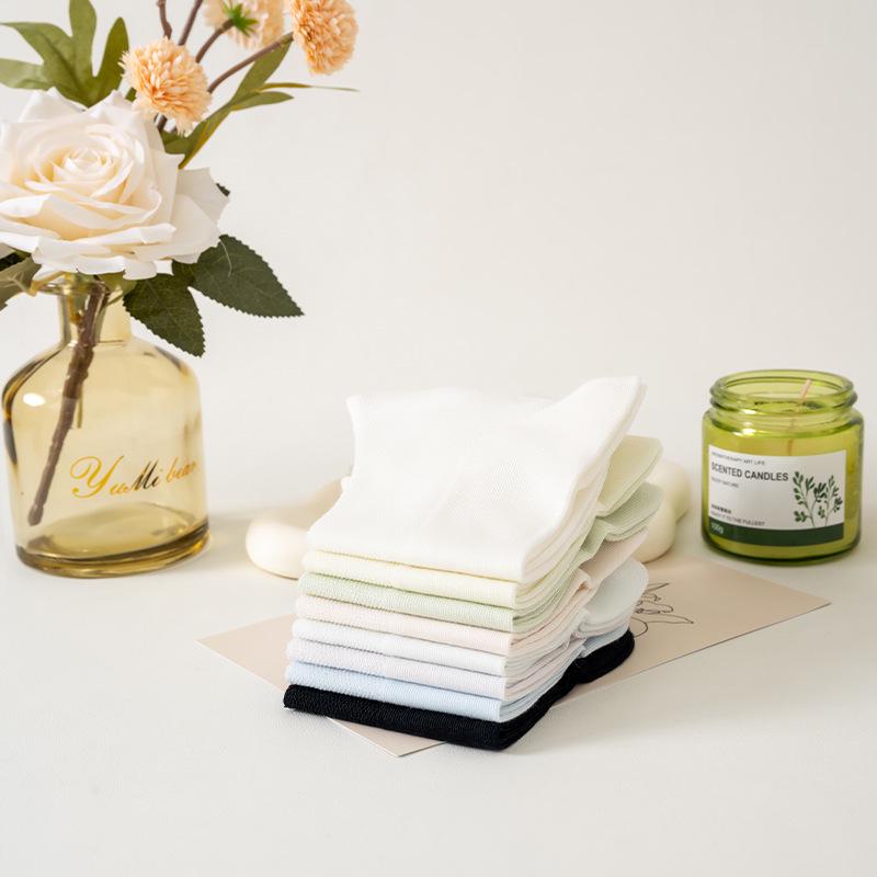 100% Cotton Women's Mesh Mid-Calf Socks - Antibacterial, Thin, Summer Style