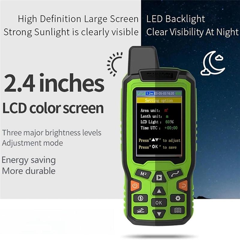 A25F-EM90 Handheld GPS Land Meter Land Area Meter For Farmland Mountain Lake Mining Slope Distance Area Measuring Instrument
