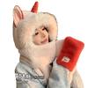 Autumn and Winter New Firefox Plush Hat Scarf Women's Gloves Integrated Three-piece Set Students Cold and Warm Thickened