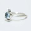 Blue Topaz Round Gemstone Ring, Bezel Ring, Stacking Ring, 92 Silver Ring, Gift For Christmas, Dailywear Ring, Promise Ring